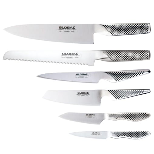 New Global Kyoto 7Pc Bamboo Knife Block Set 7 Piece