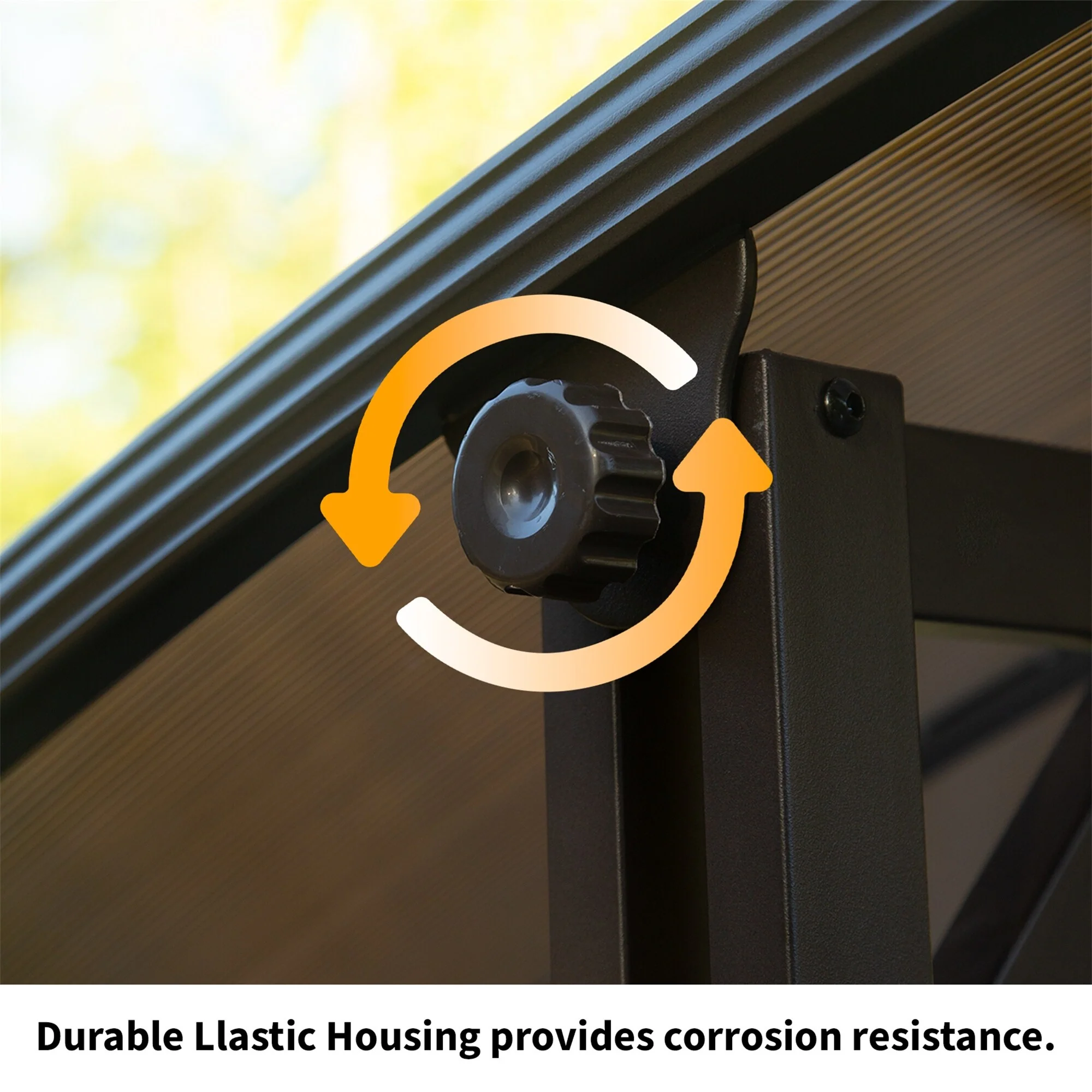 Wicker Patio Swing - 3-Seat Outdoor Swing with Polycarbonate Hardtop and Side Table (850lb Capacity)