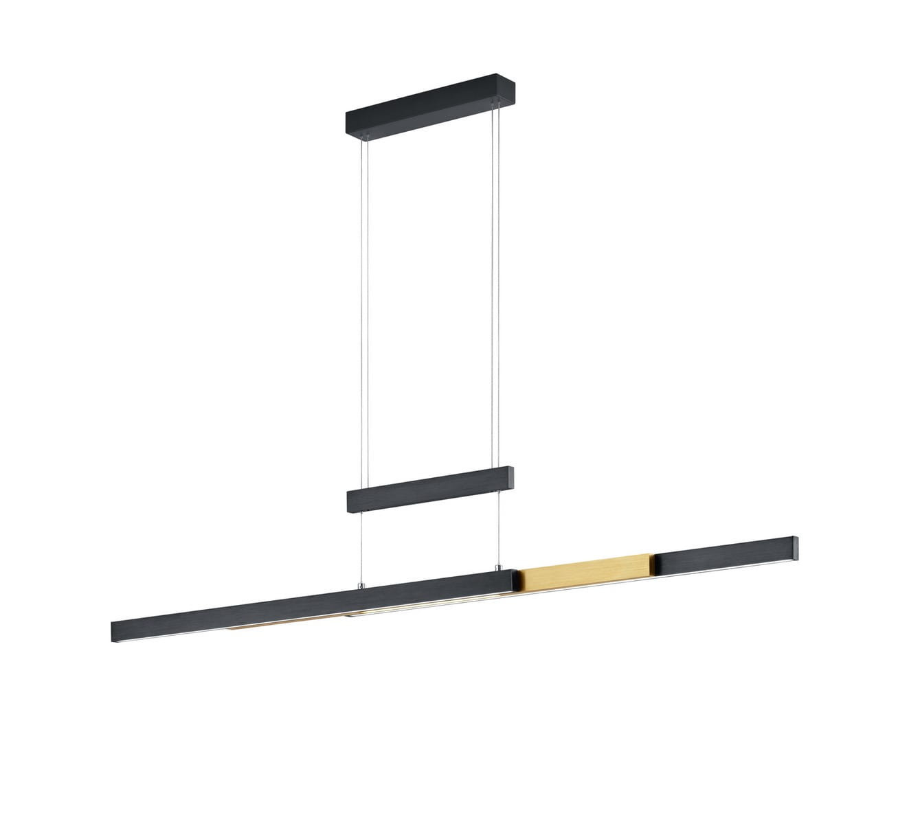 Lampa wisząca TRAJAN czarno-biała LED 1x45W Odcienie bieli 5300lm Trio