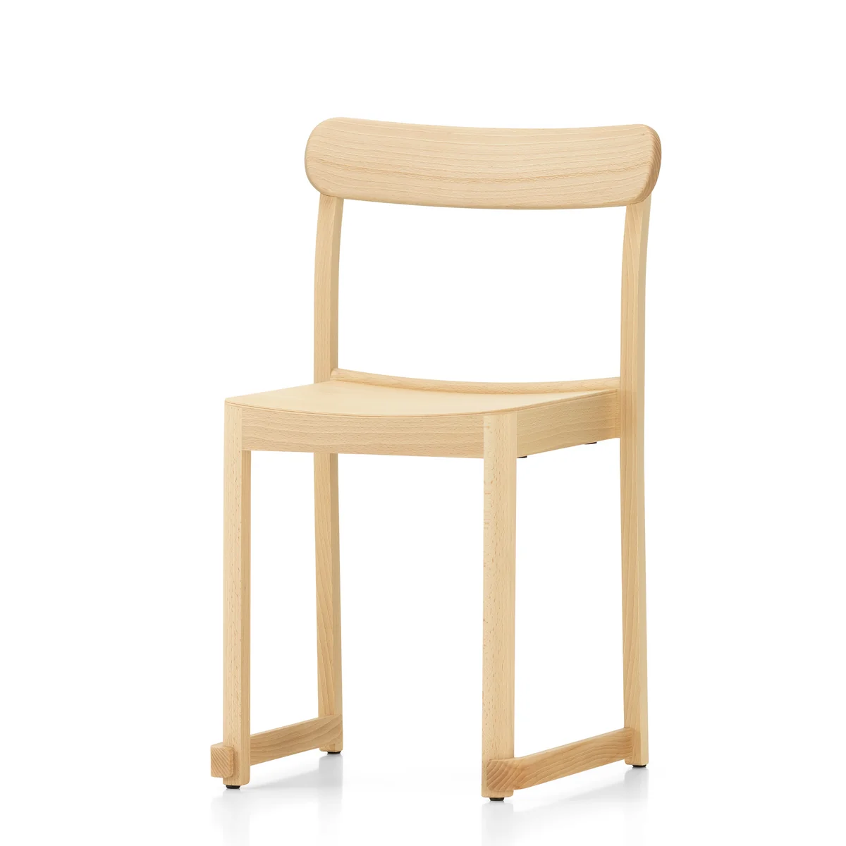 Artek - Atelier Chair, Buche schwarz lackiert (Filzgleiter)