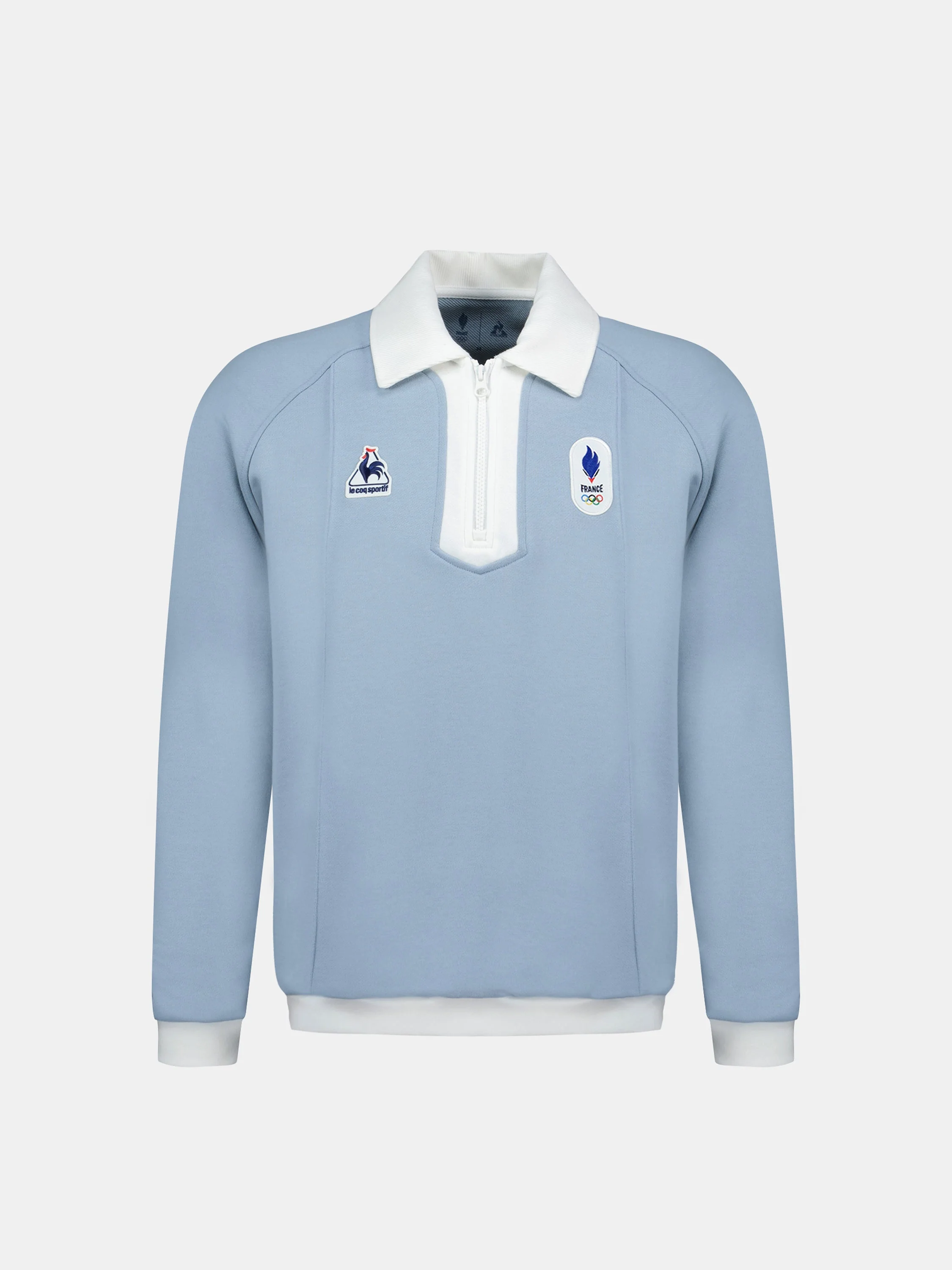 Sweat col zippé contrasté en molleton JO Milano-Cortina