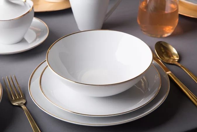 Serwis obiadowy na 6 osób (24 el) Altom Design - MariaPaula Moderna Gold