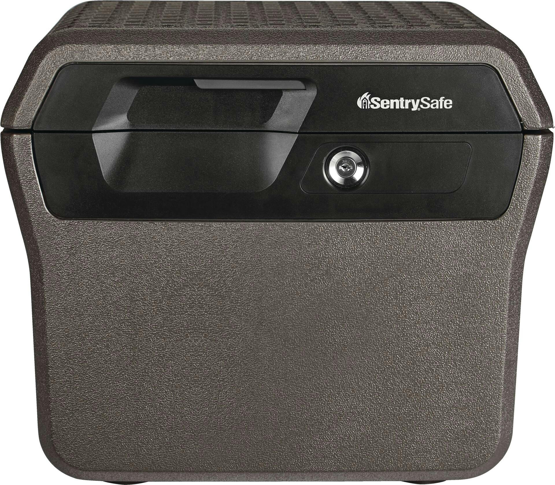 SentrySafe Large Fire and Water Resistant File Safe Box With Key Lock, 18-L, Black
