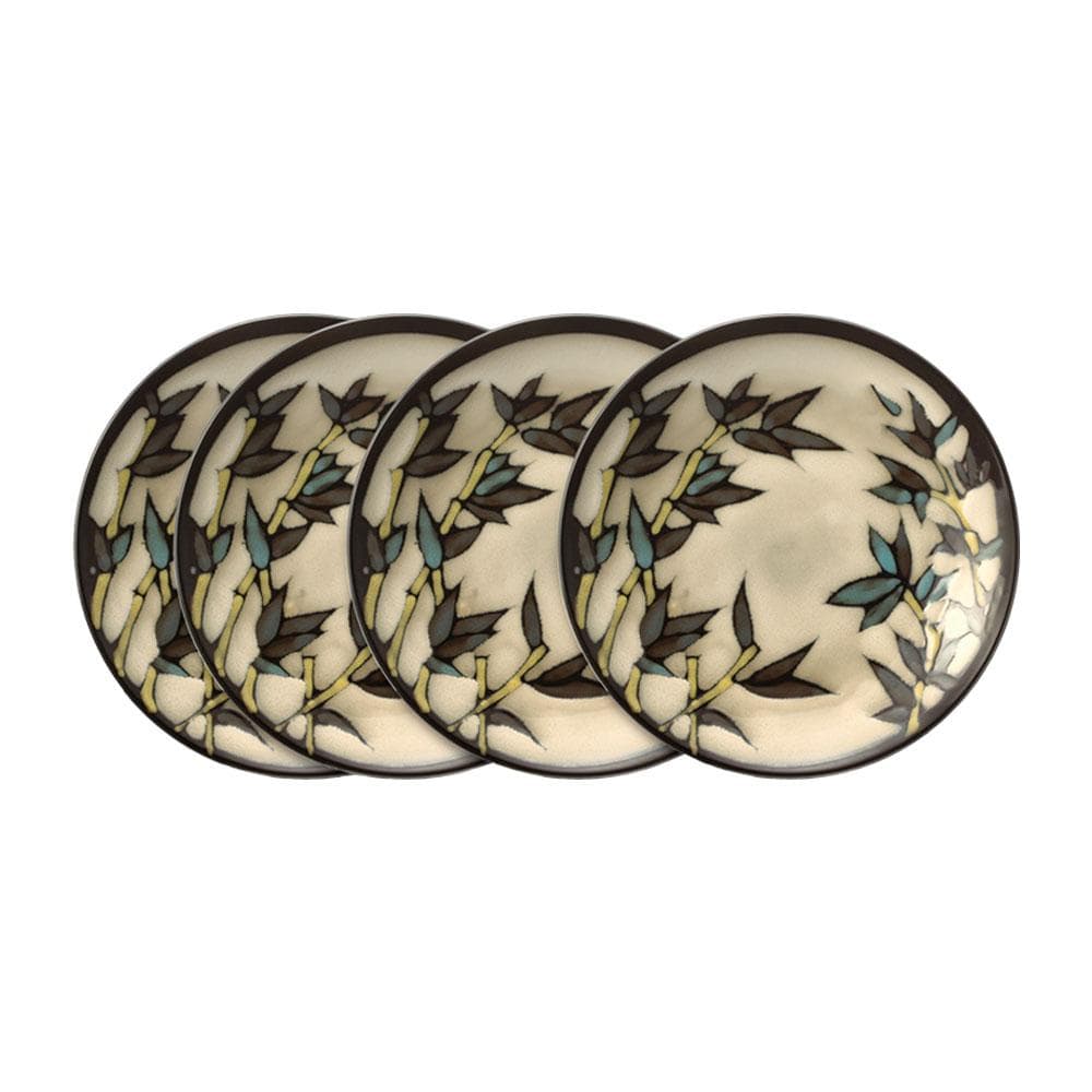 Gourmet Basics Belmont Set of 4 Round Stalks Salad Plates