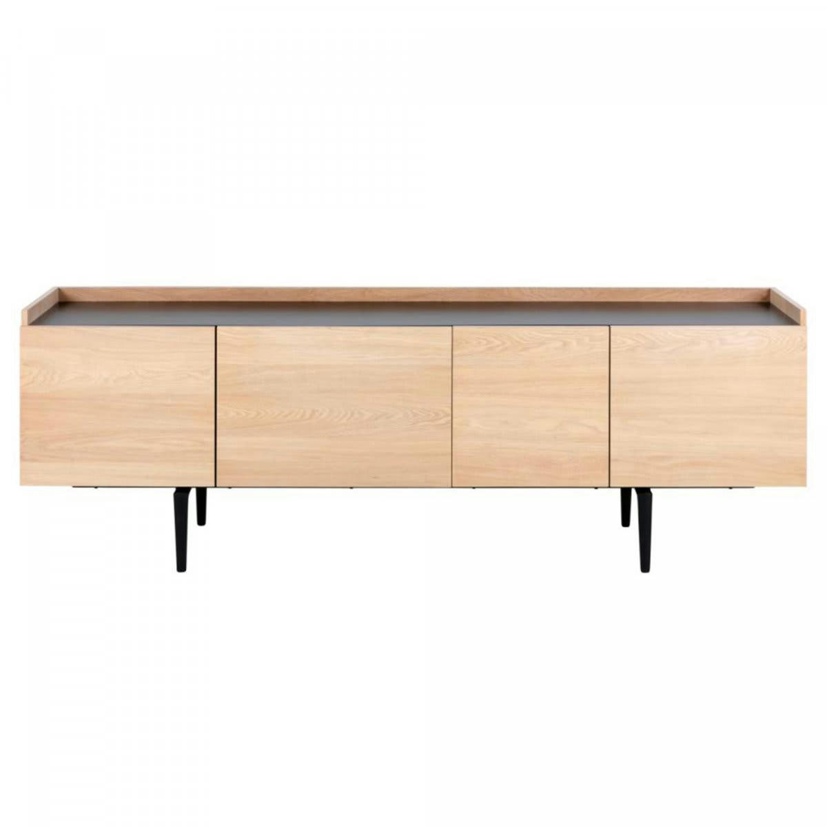 COPEK - Buffet en bois clair 200cm 4 portes