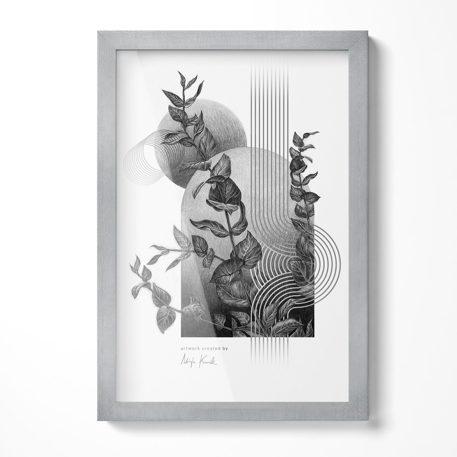 Ramka na zdjęcia plakat fotoramka nowoczesna Srebrna 22x32