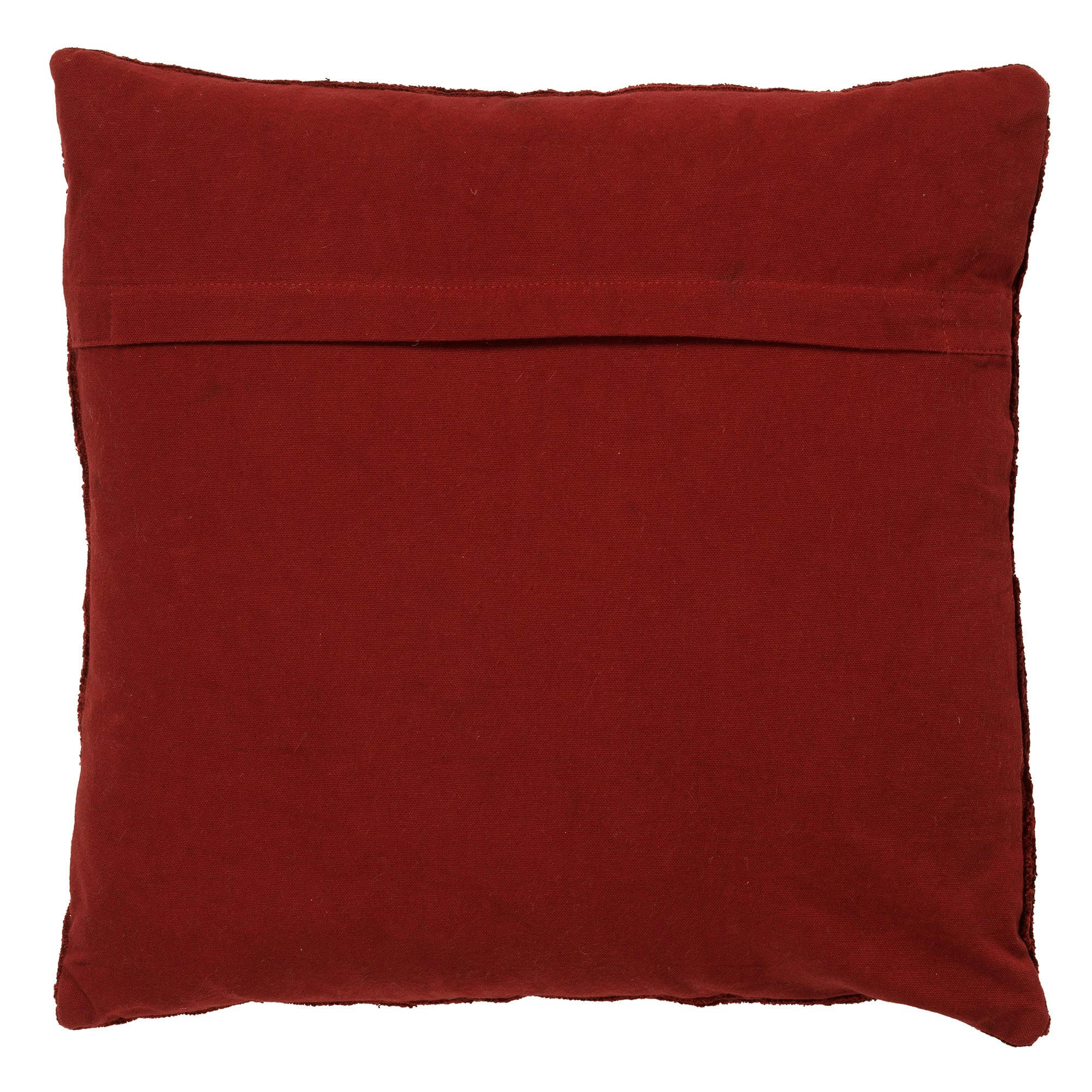 AMAR - Coussin - rouge en coton 45x45 cm avec motif fleuri