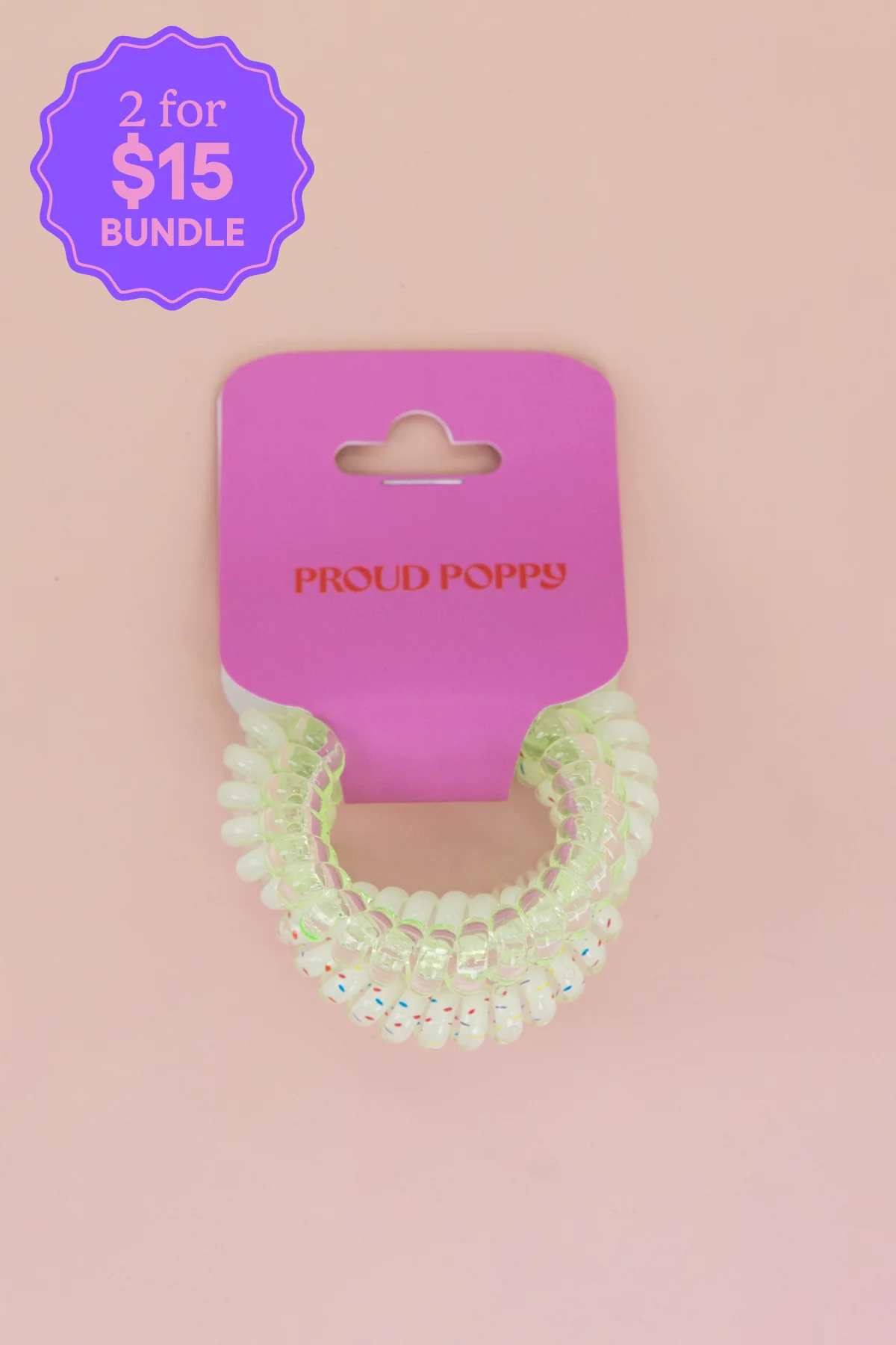 Neon Green Coil Hair Ties – 4 Pack