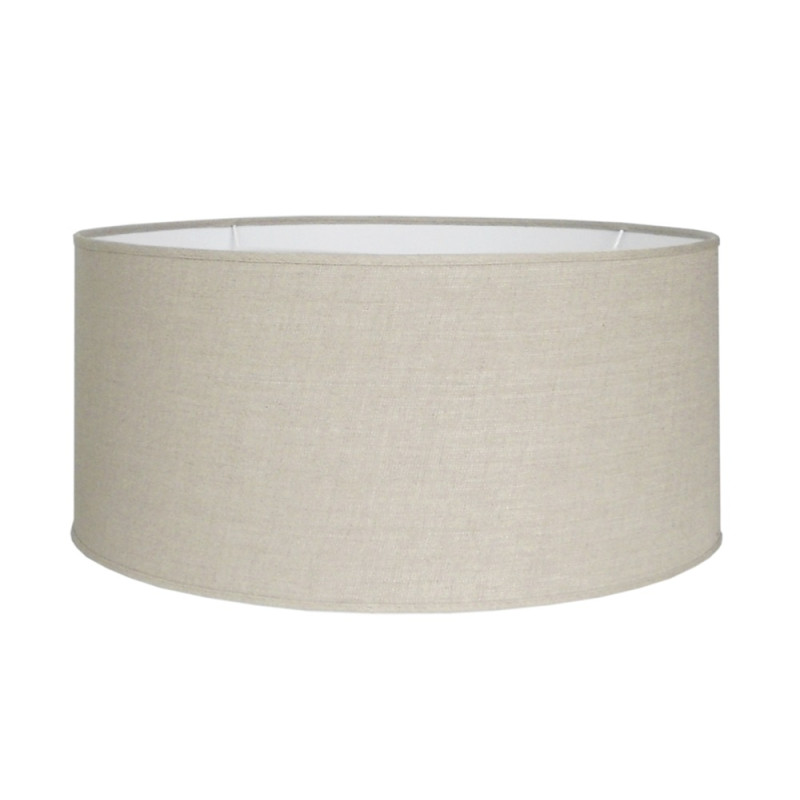 Abat-jour Tubo Cottage en lin beige Ø 50 cm NIEDERAU