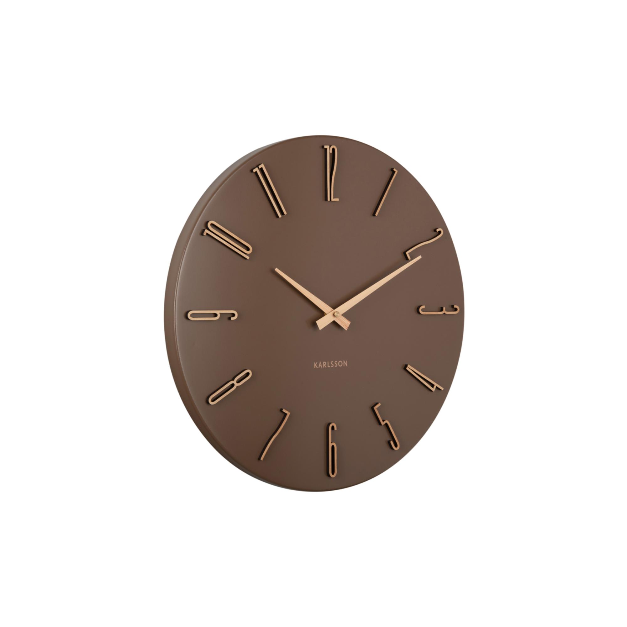 Karlsson wandklok Esmerado - bruin - Ø40cm