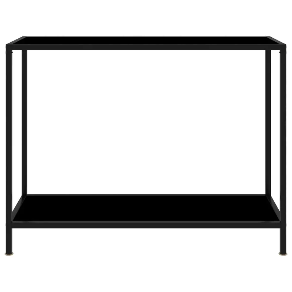 vidaXL - Wandtafel - Zwart - Glas - 100 x 35 x 75 cm
