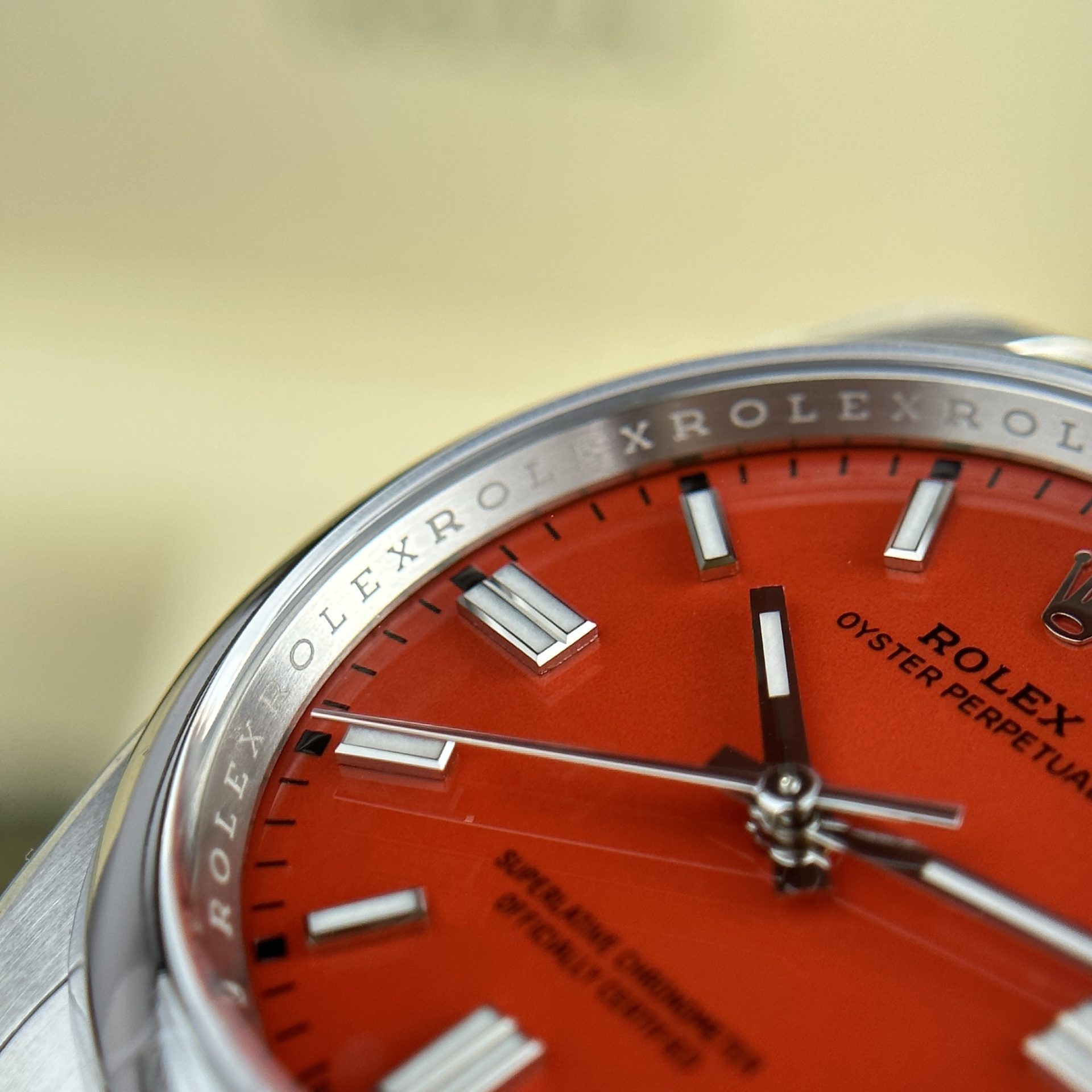 Rolex Oyster Perpetual 126000 904L Steel Red Dial 36mm Oyster Super Clone