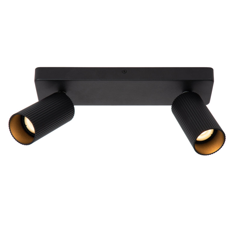 Spot LED Clubs noir GU10 2 x 40 W LUCIDE