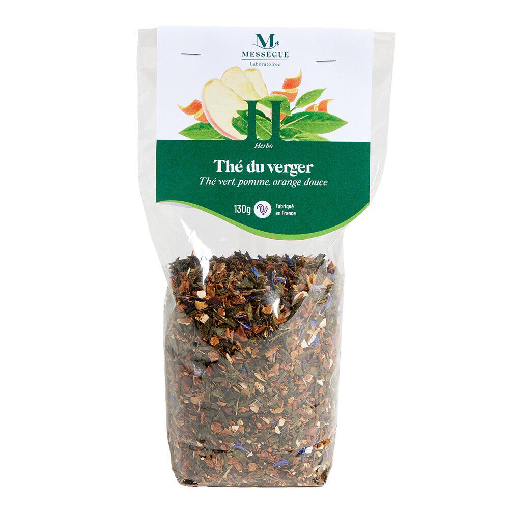 Thé du verger Mességué thé vert pomme orange douce sachet vrac 130gr