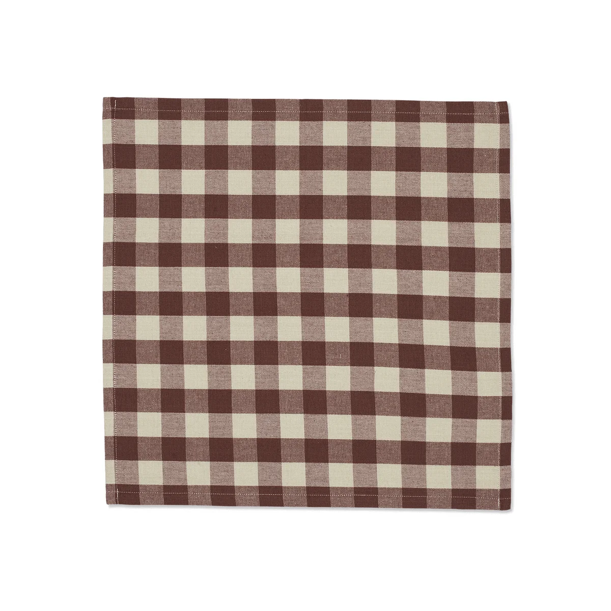 Ferm Living - Bothy Check Serviette 40 x 40 cm, zimt / grau-grün (4er-Set)