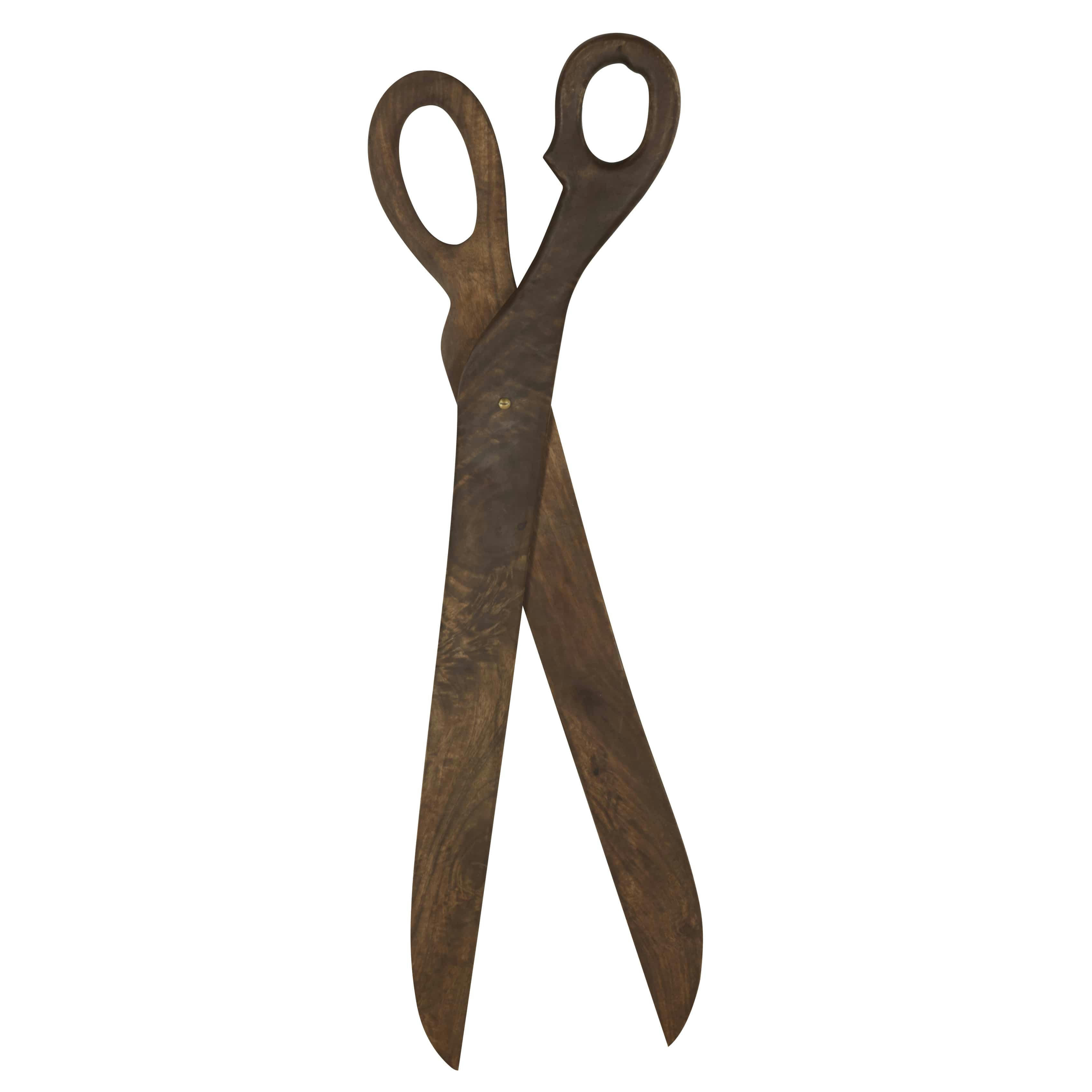 PHOENIX - Déco murale ciseaux en bois de manguier 34x111