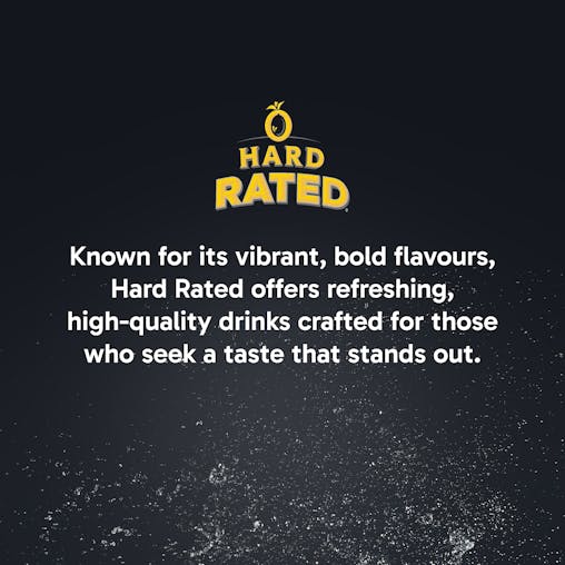 Hard Rated, Original Lemon Flavour, Refreshing Drink, 4.5% ABV, 375mL (Case of 30 Cans)