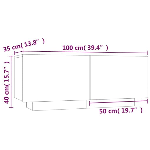 NNEVL Bedside Cabinet Grey Sonoma 100x35x40 cm Engineered Wood