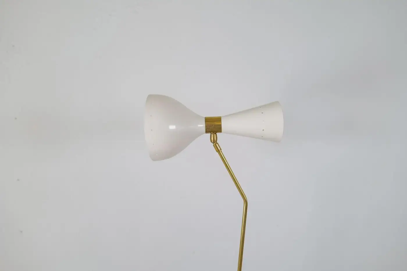 Mid Century Brass Diabolo Table Lamp Desk Sconce Lighting Sputnik Stilnovo Vintage Handcrafted Art Decor