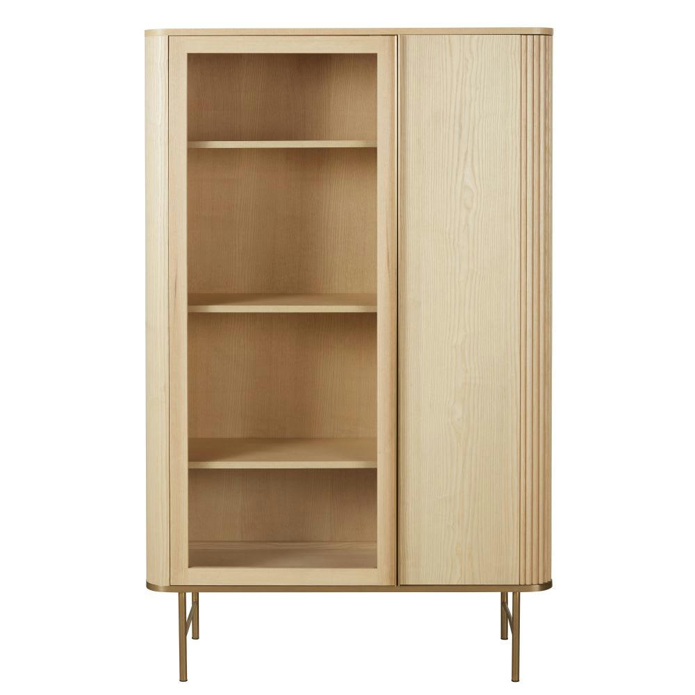 Ormond - Vitrine 2 portes et métal coloris laiton