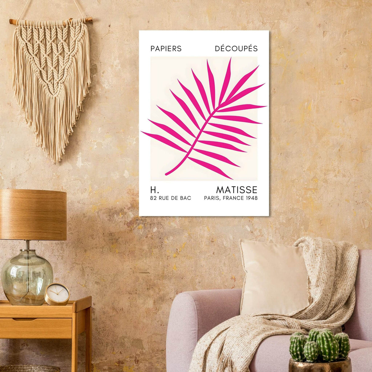 Artfulprints Poster Matisse – Floral reef pink  - 70x100 cm - Roze