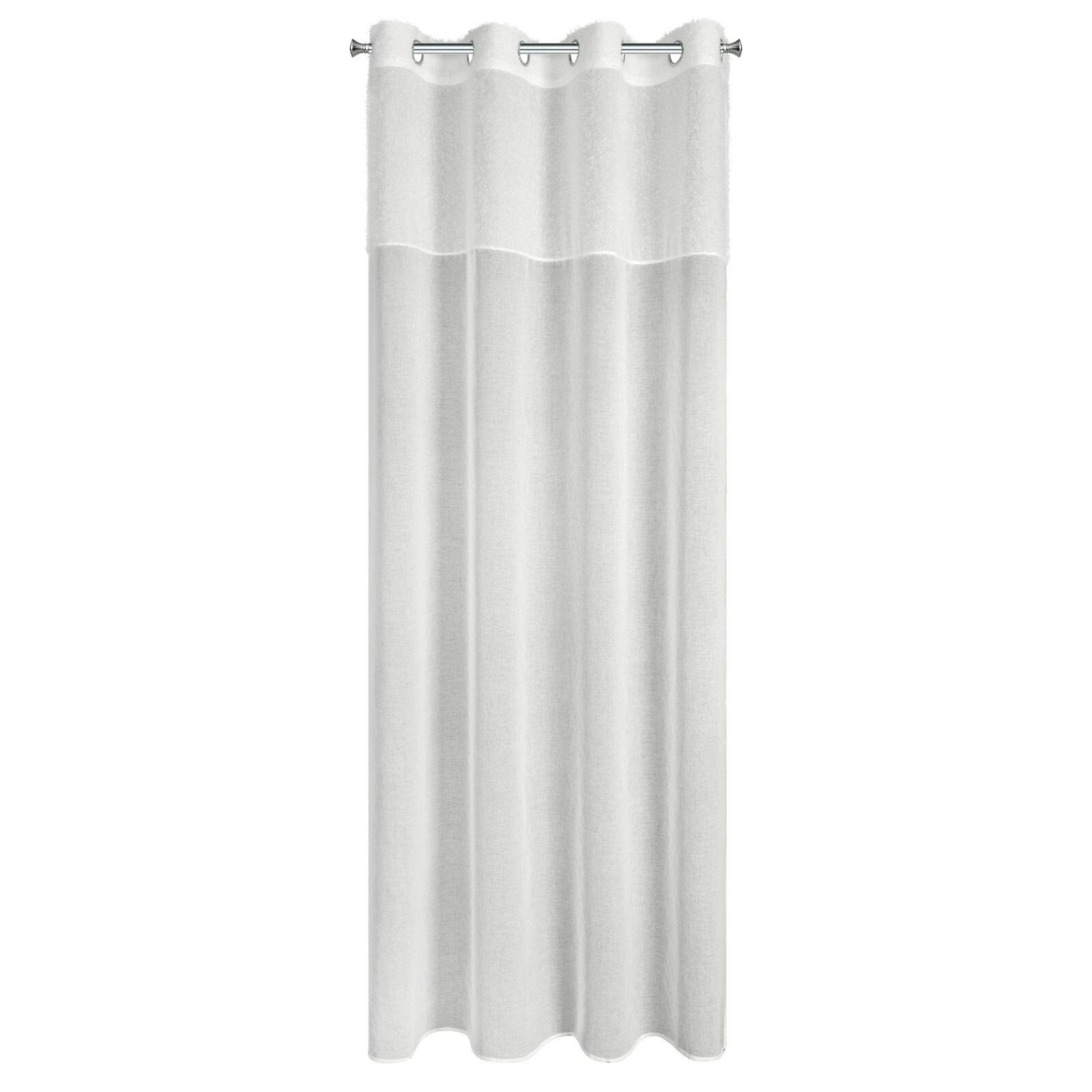 Elegancka zasłona na przelotkach AGIS3 z tkaniny moherowej 140X250 biała