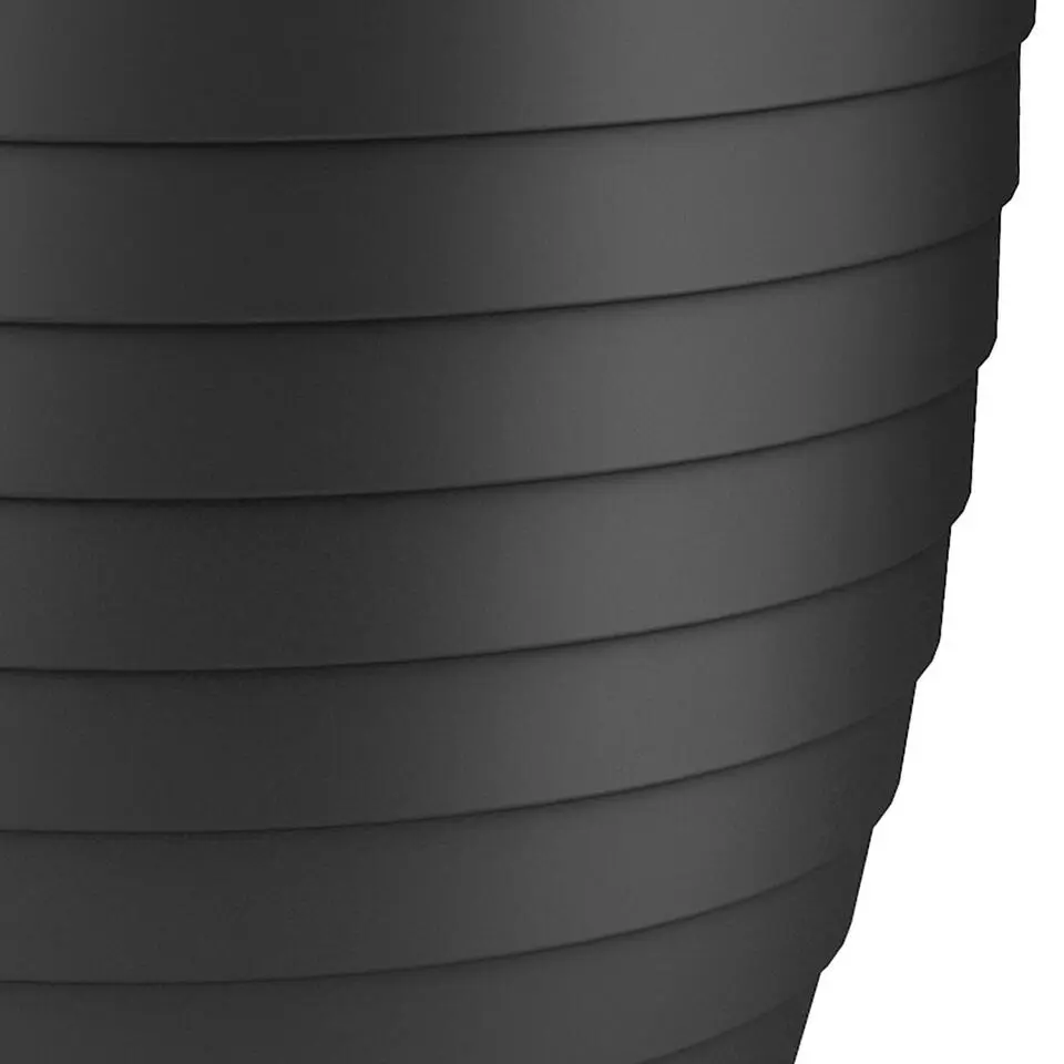 Juypal Hogar Plantenpot - zwart - kunststof - D25 x H22,3 cm