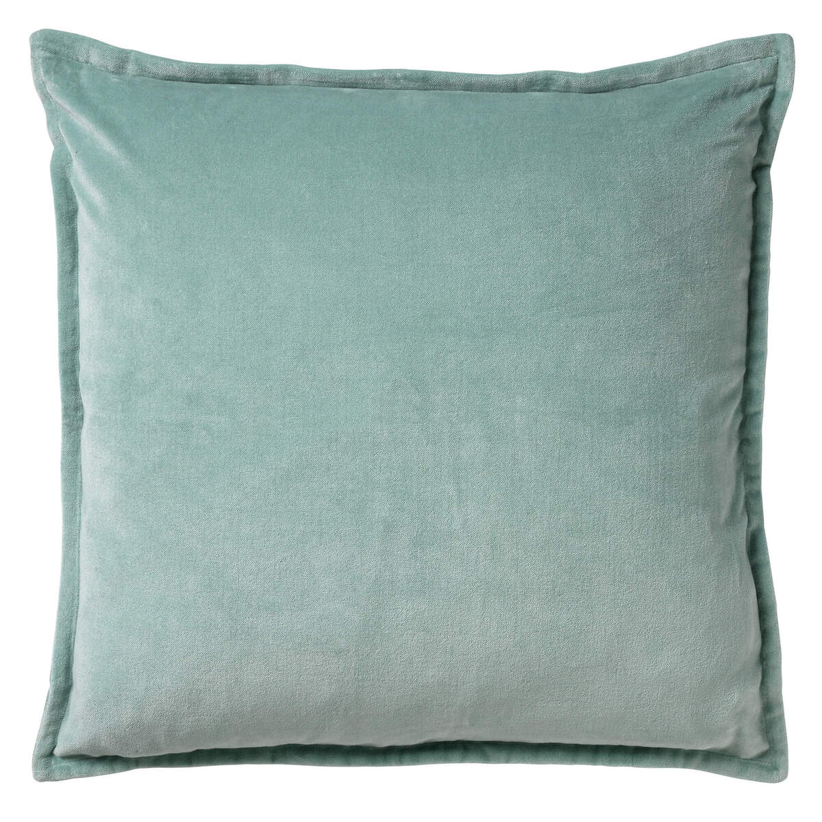 CAITH - Kussenhoes 50x50 cm - 100% katoen velvet - Jadeite - lichtgroen