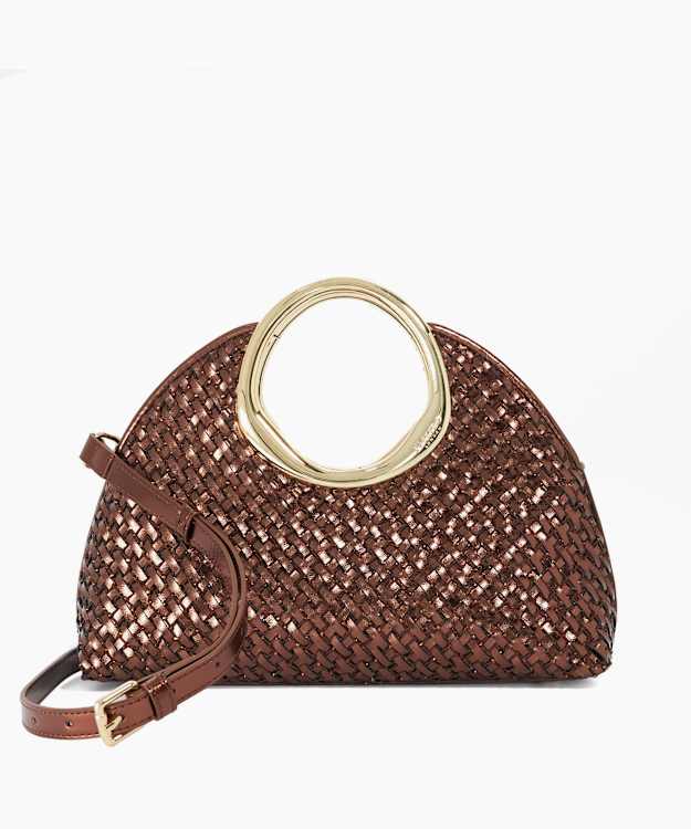 Earning Bronze - Gold Handle Woven Bag