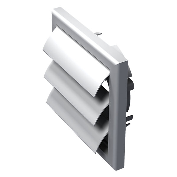Grille rejet d'air à volet anti-retour plastique DECOR G - LxH (mm) 155 x 155 rac 100 125 - Couleur Beige