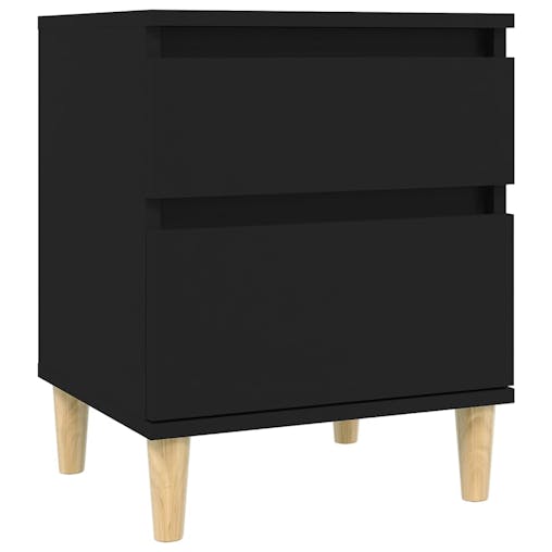 NNEVL Bedside Cabinets 2 pcs Black 40x35x50 cm