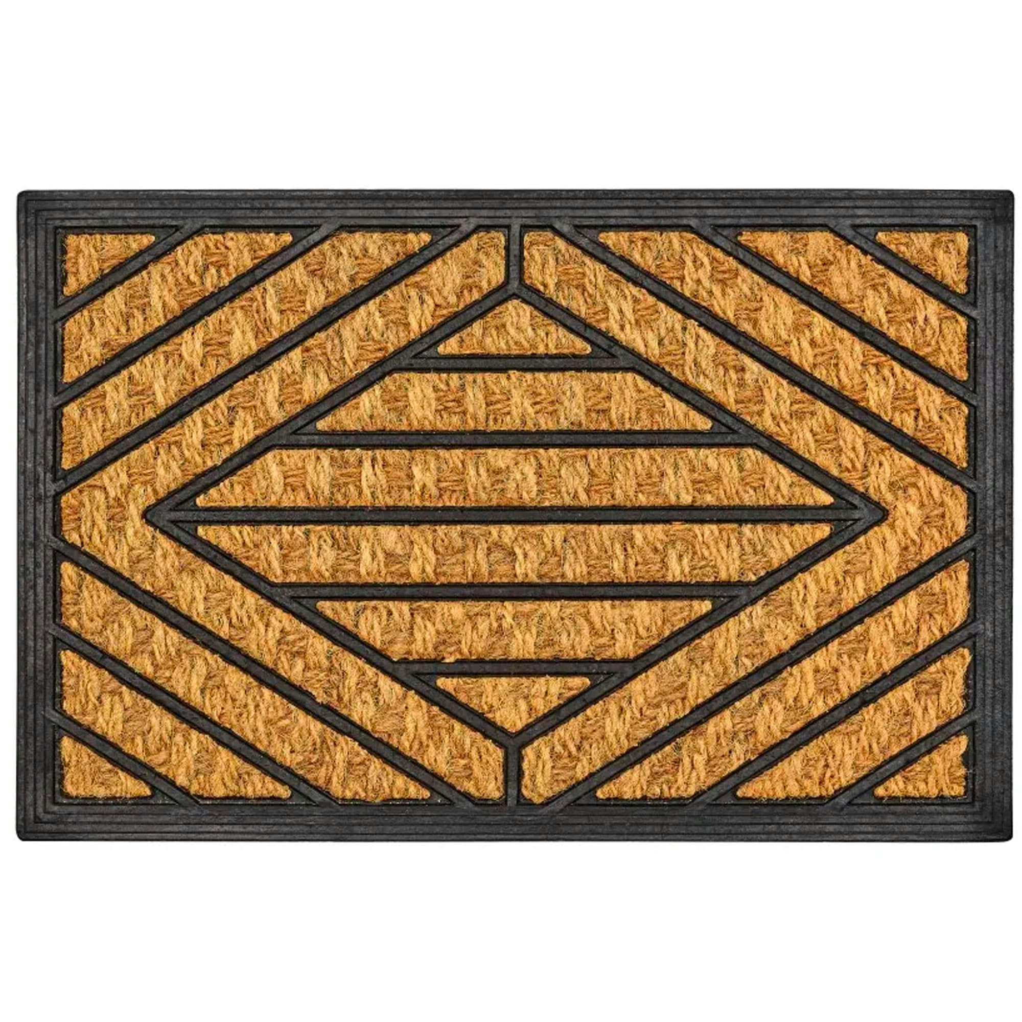 - Paillasson en caoutchouc et fibres de coco losanges 60x40cm