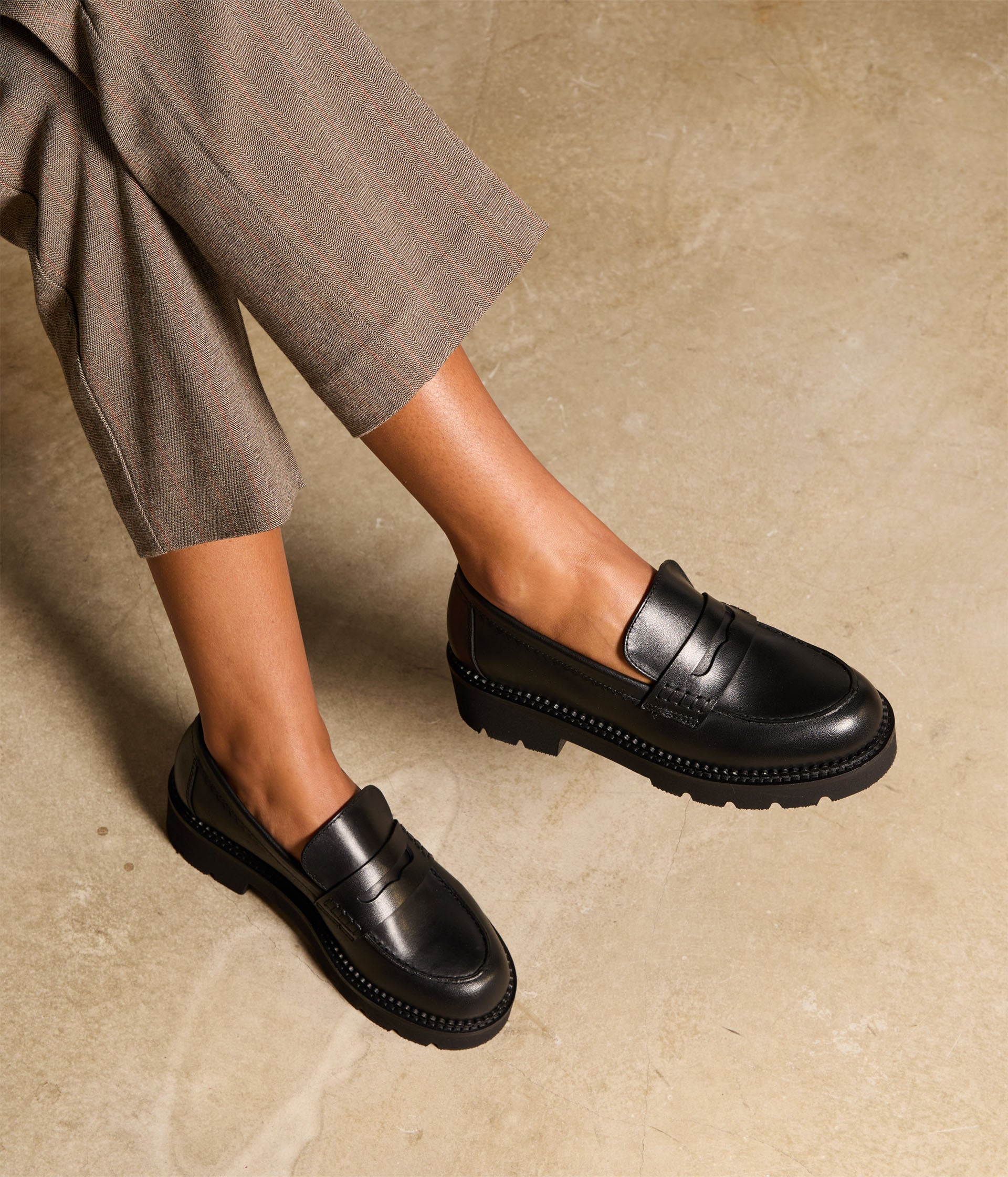 Mocassins crantés noirs Eros