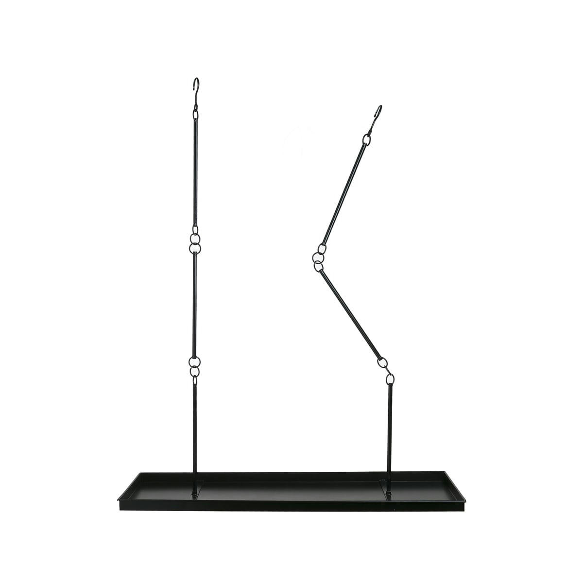 - Support de présentation deux tiges en fer noires H117