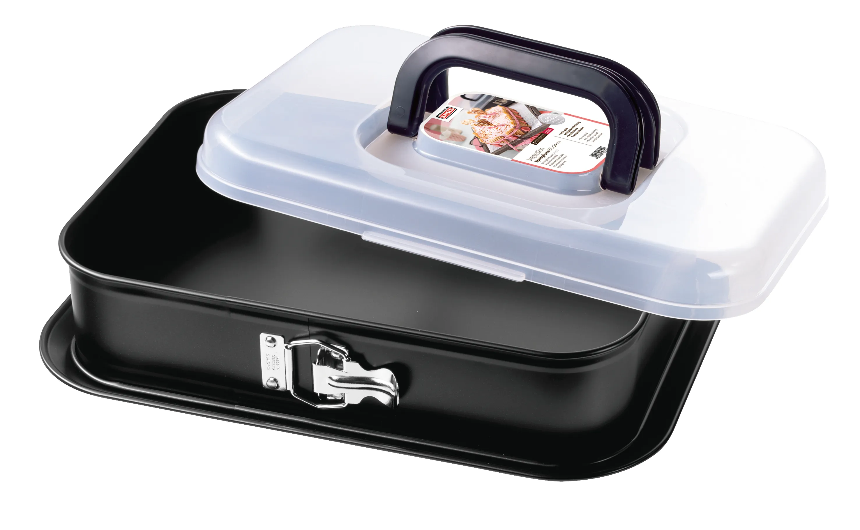 KAISER Inspiration Rectangular Springform Pan with Transport Lid, 35 x 24 cm