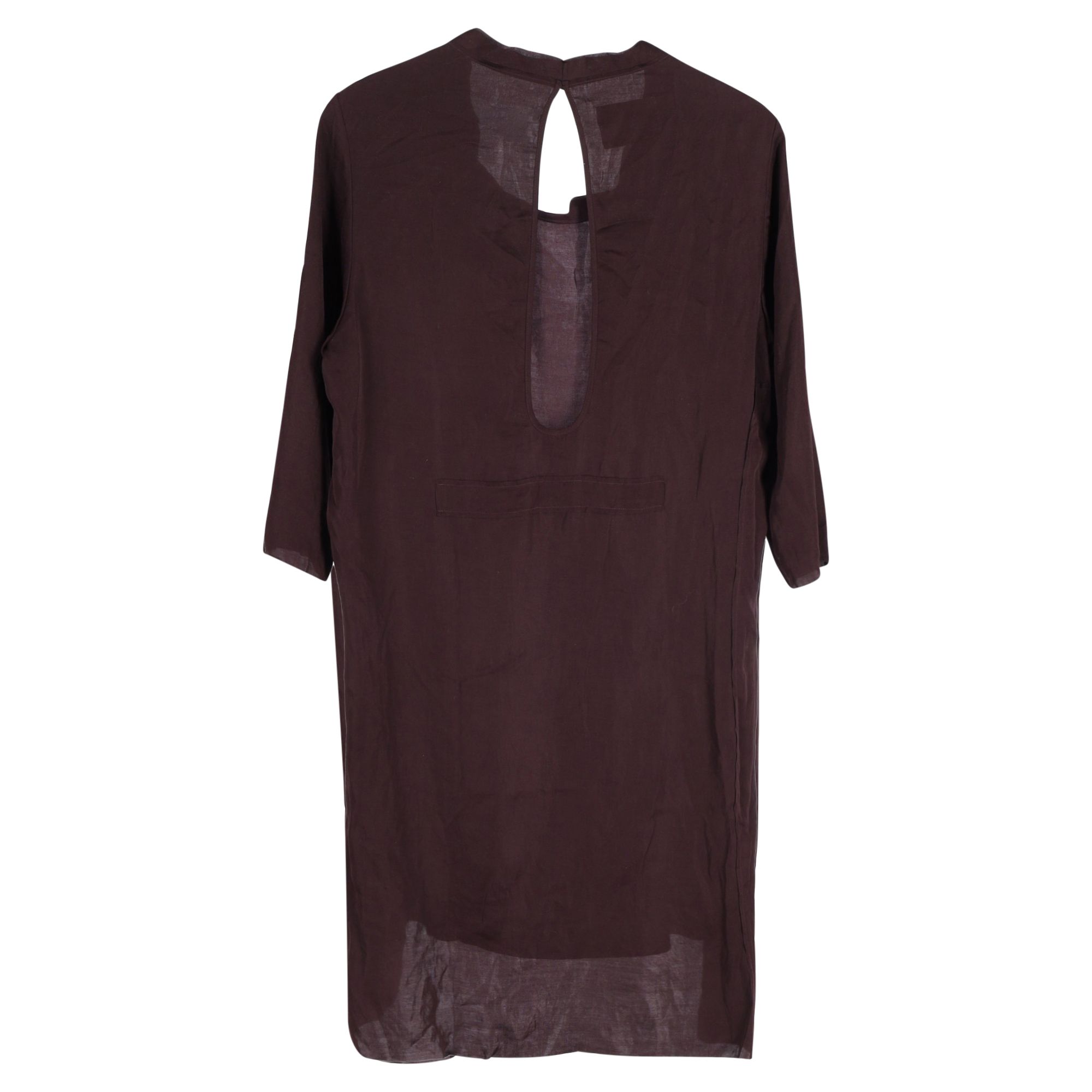 Acne Studios Preloved Zink AW11 Cowl Neck Knee Length Dress in Violet Polyester