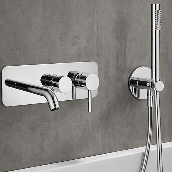 Mitigeur bain douche mécanique mural   douchette 1 jet   corps encastré PAINI Cox chromé