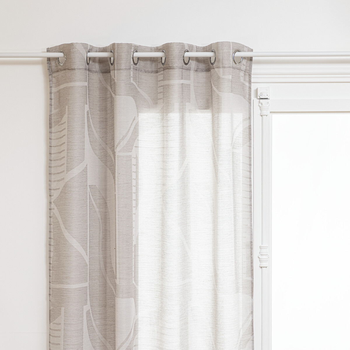 Cortina Arca Jacquard Cinza 135x240cm