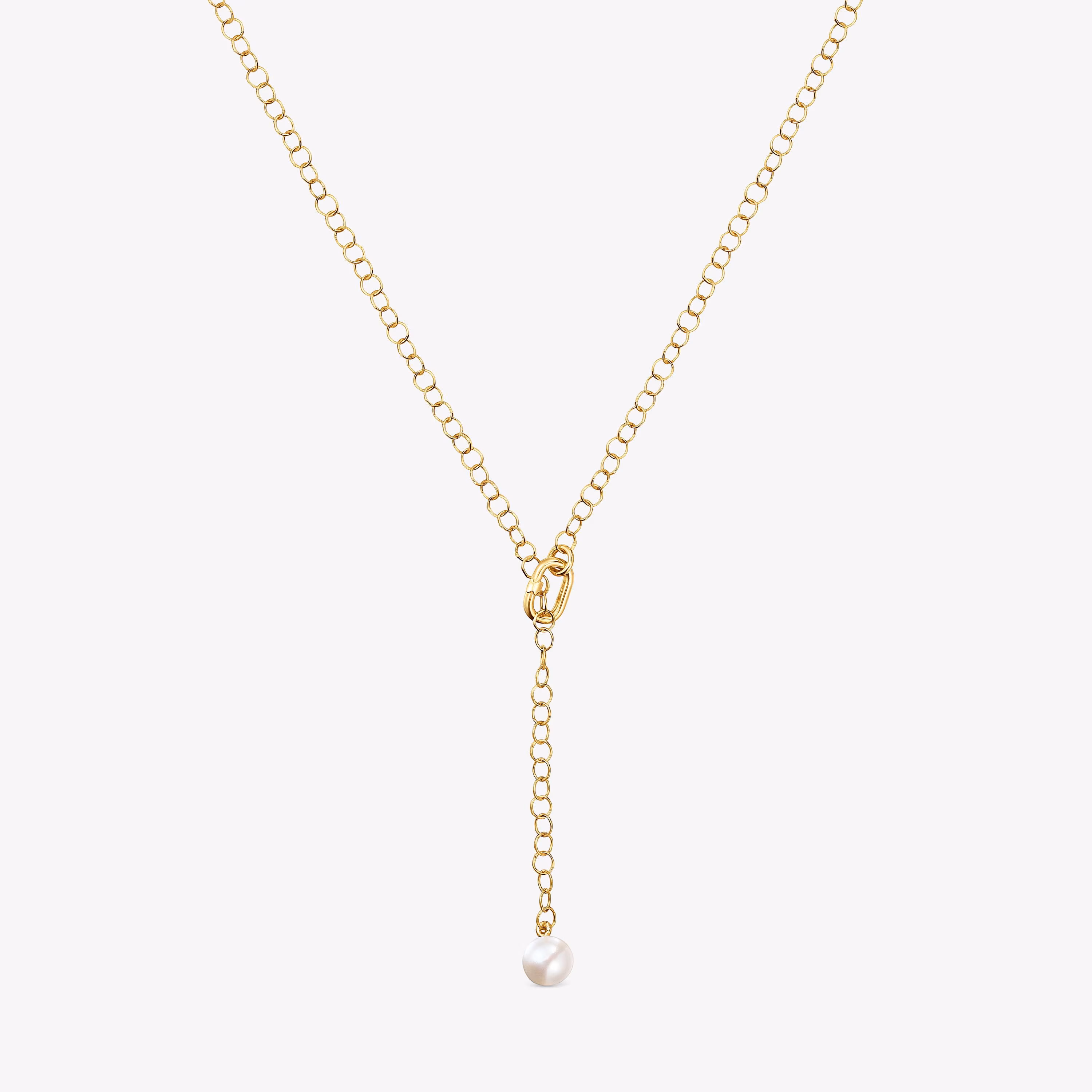 Collar corto de oro y perla cultivada Hold Oval