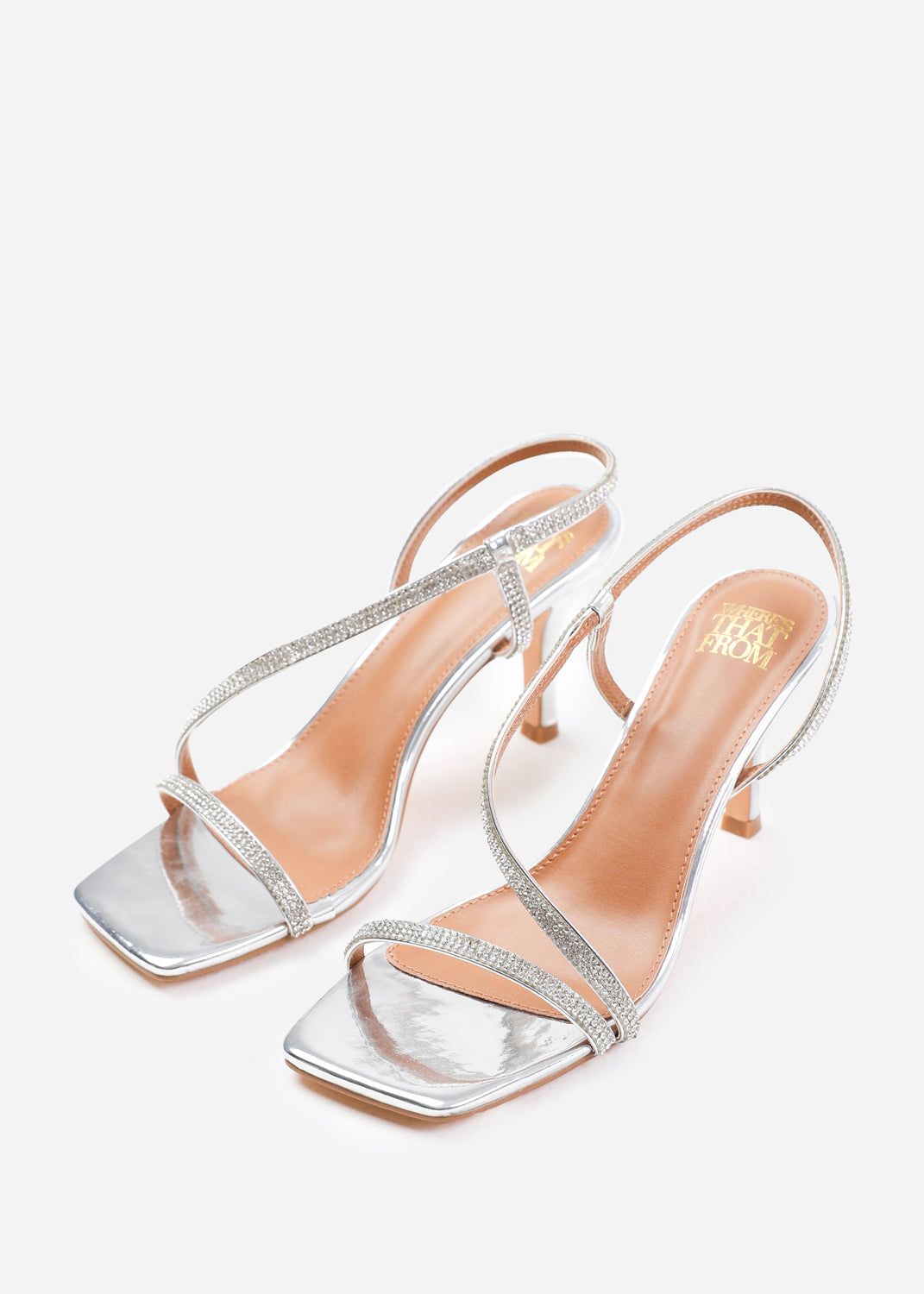 Where's That From Ursula' Embellished Square Toe Strappy Heels