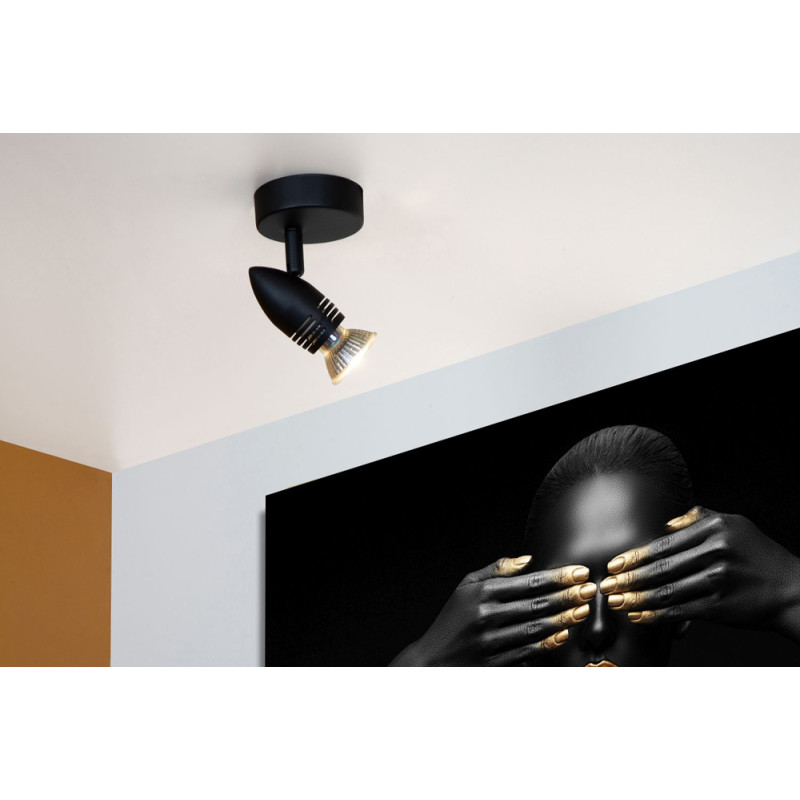 Spot Caro noir GU10 5 W LUCIDE
