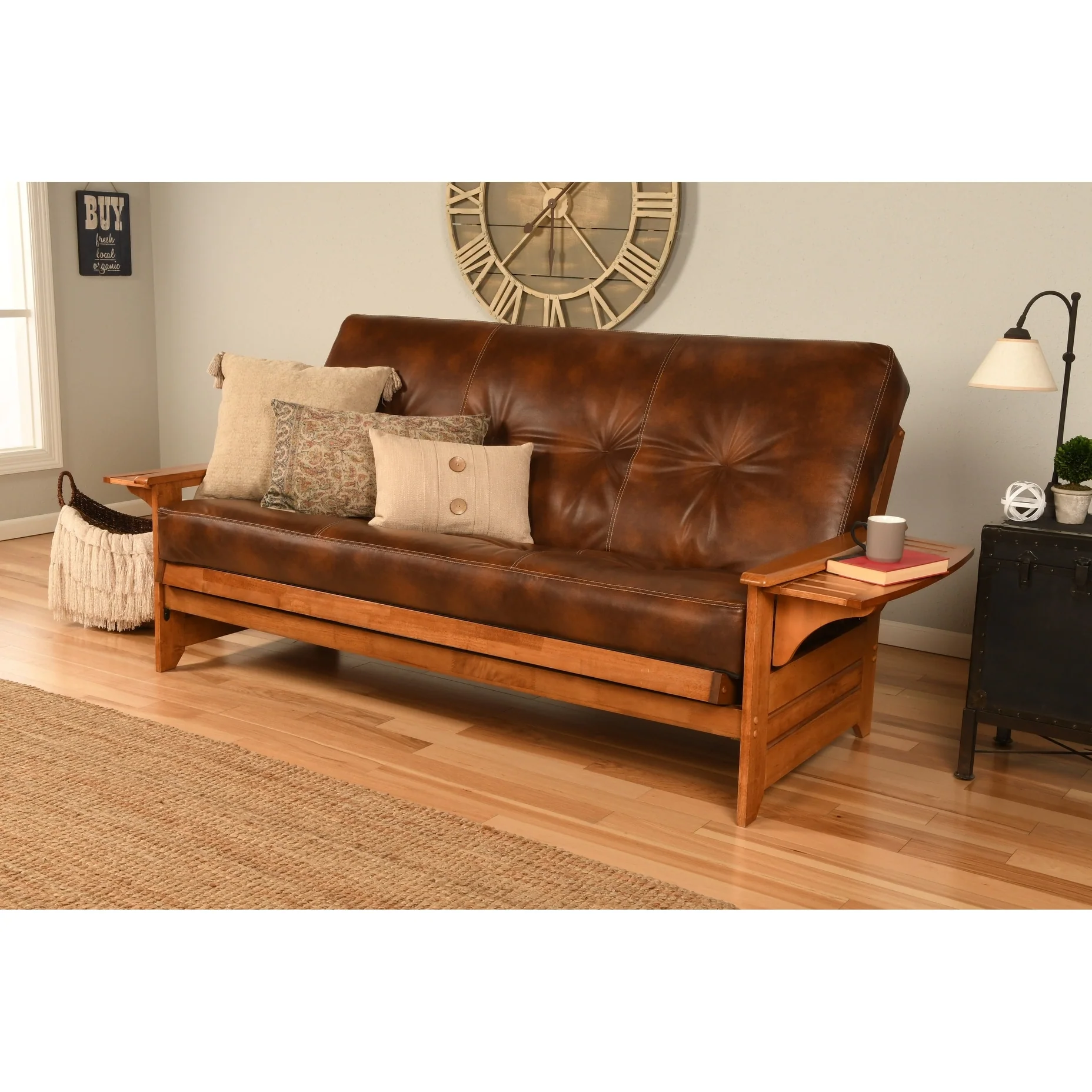 Copper Grove Dixie Oak Full-size 2-drawer Futon Set with Mattress