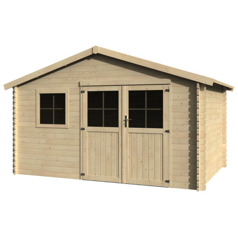 Abri de jardin en bois Torcal V2 34 mm 4,3 x 3,02 m DÉCOR ET JARDIN