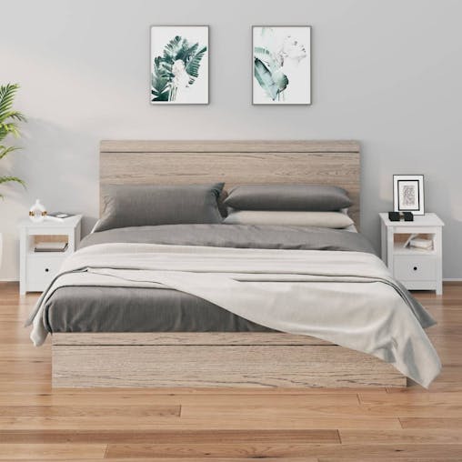 NNEVL Bedside Cabinets 2 pcs White 40x35x49 cm Solid Wood Pine