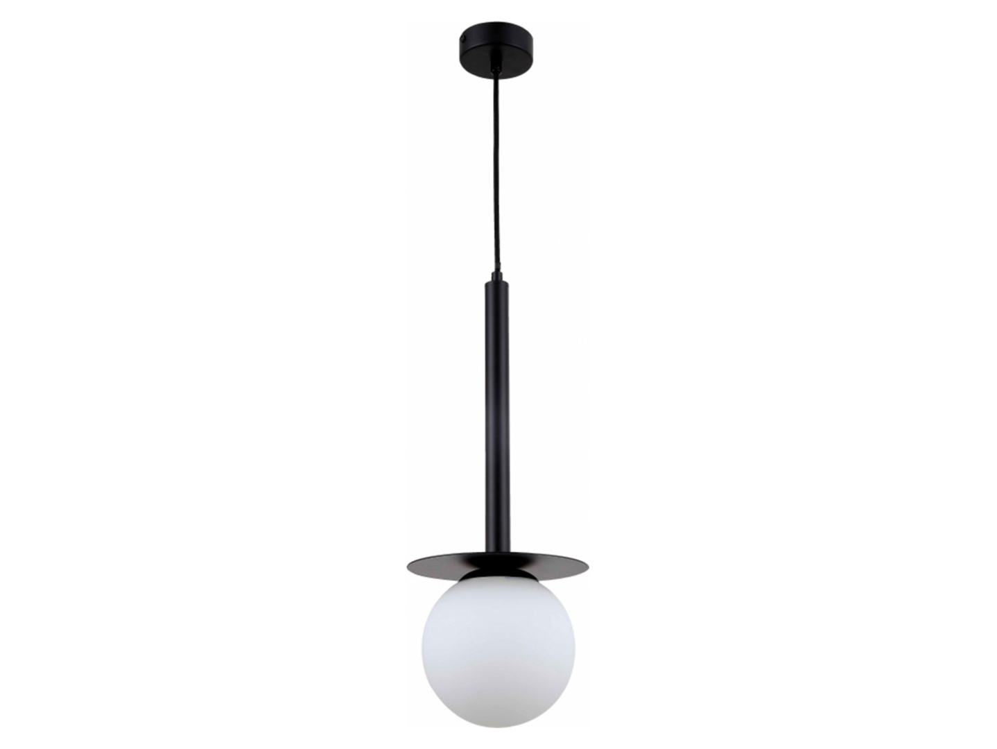 Lampa wisząca Romana szklana biało-czarna