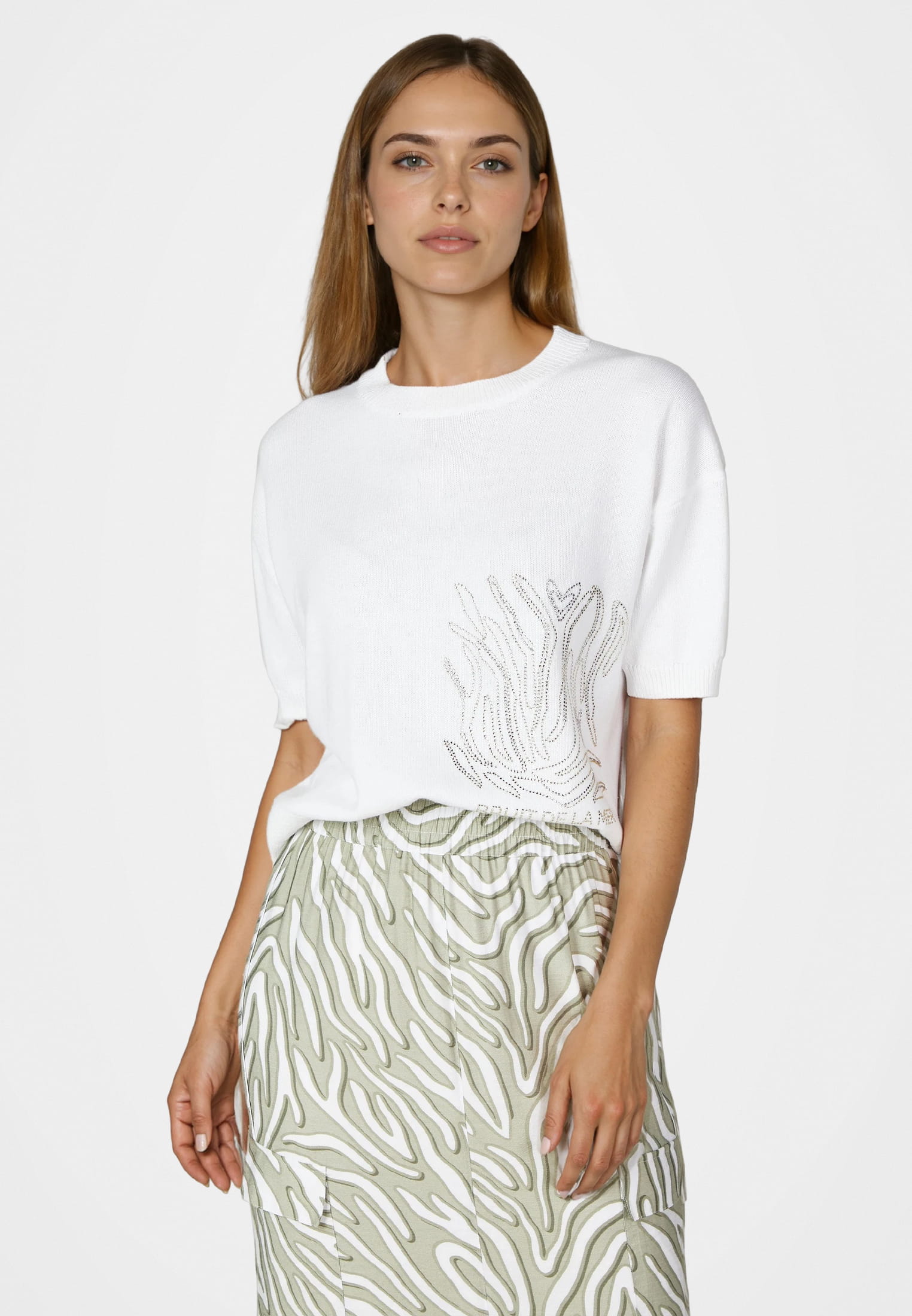 Pullover mit Strass-Motiv