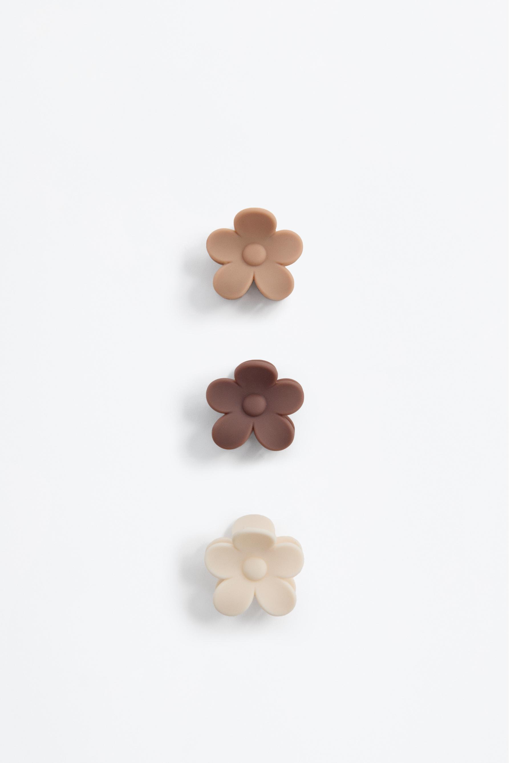 Pack 3 pinzas flor