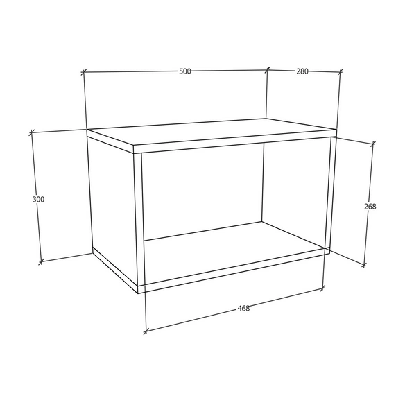 Wandregal »Arila«, BxHxL: 50 x 30 x 28 cm, Holzwerkstoff