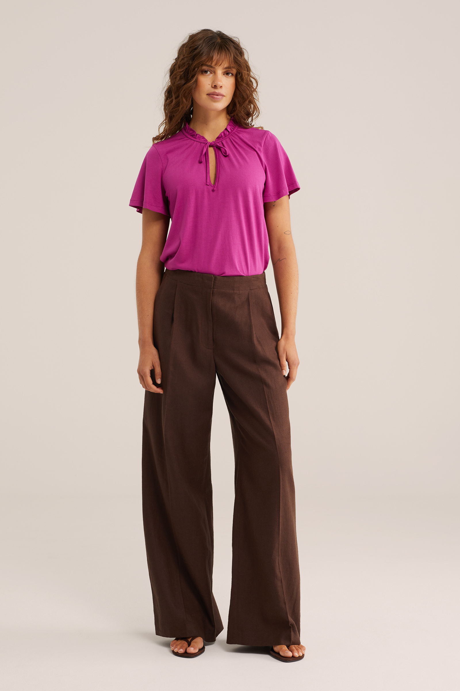 Dames T-shirt met ruches