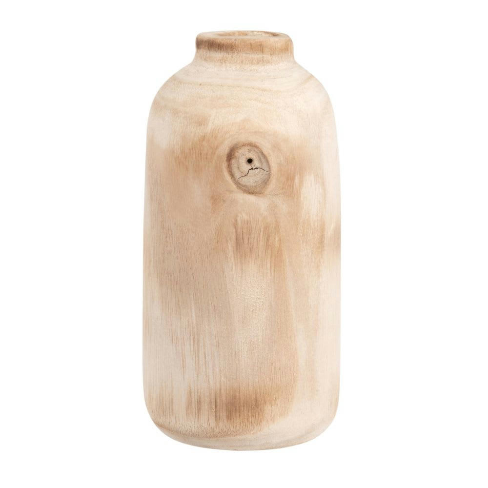 - Vase en paulownia H18